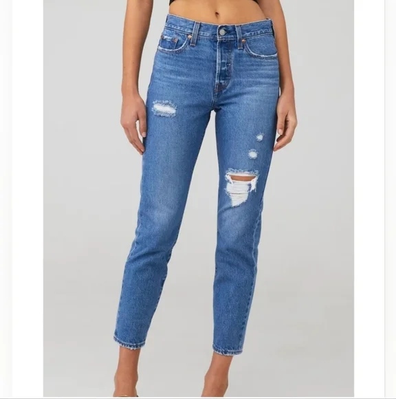 Levi's Wedgie Icon High Rise Athens Asleep Jeans  sz 27 - Picture 8 of 13